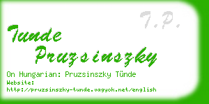 tunde pruzsinszky business card