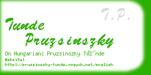 tunde pruzsinszky business card